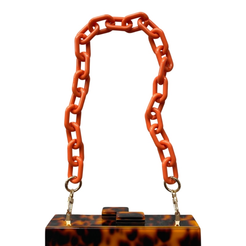 Chain Link Short Acrylic Purse Strap in Jet Black – Closet Rehab