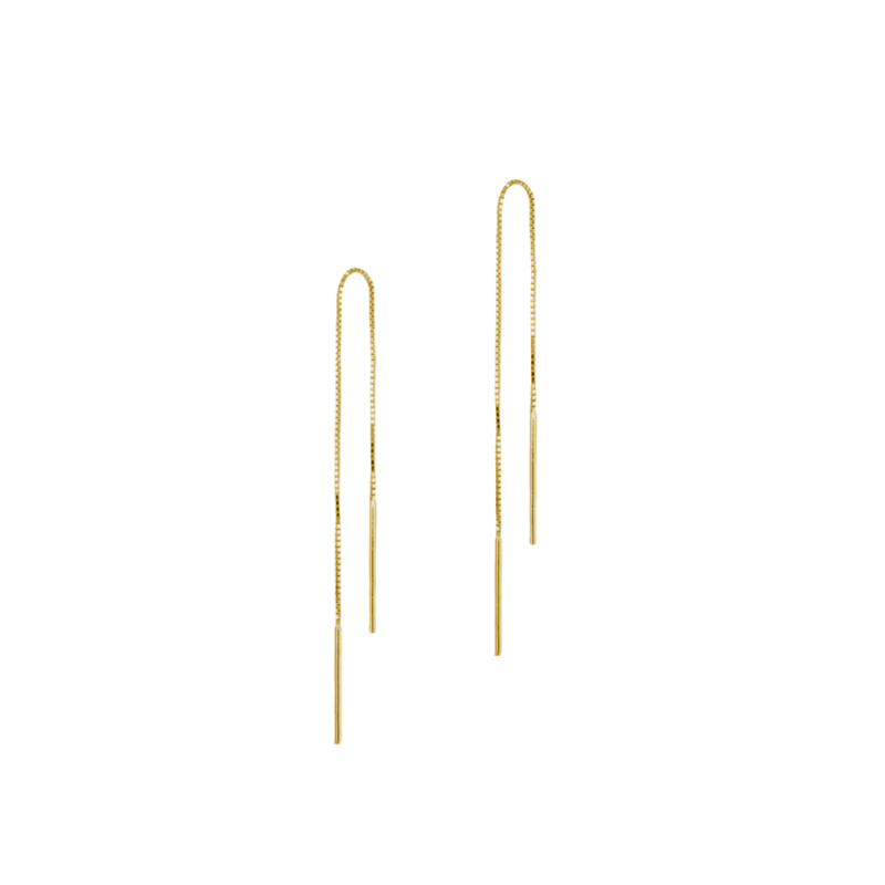 Thumbnail of Chain Threader Earrings Gold Plated image