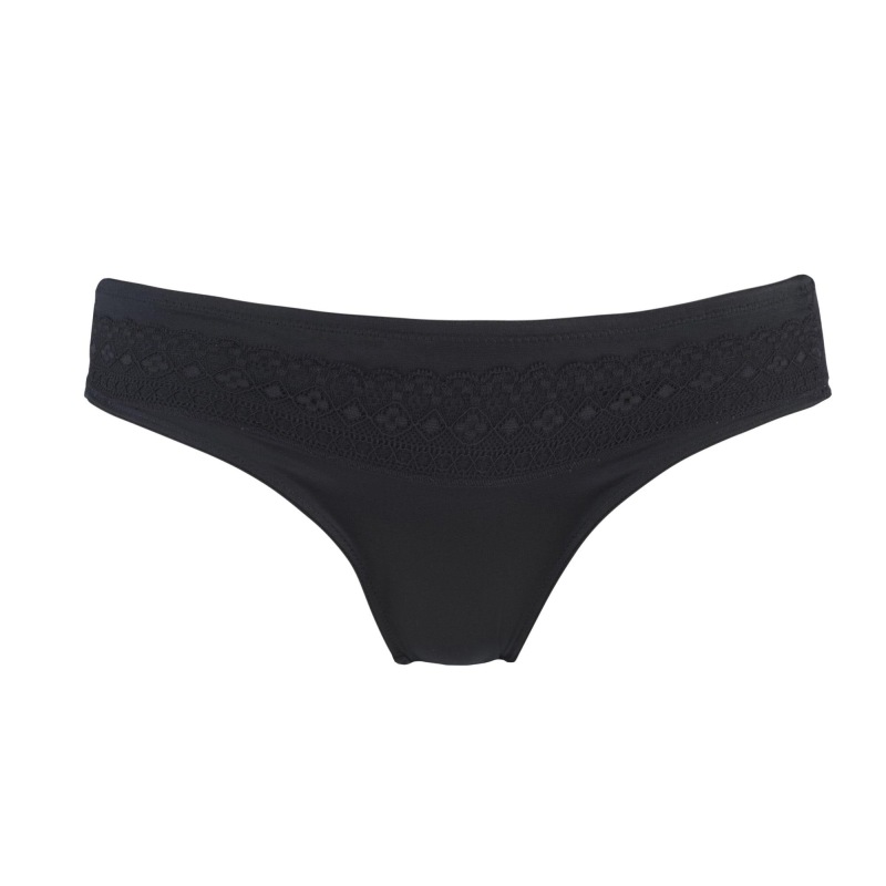 Organic Pima Cotton Brief In Black by Juliemay Lingerie