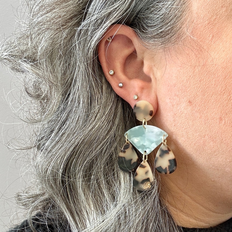 Chandelier drop earrings top