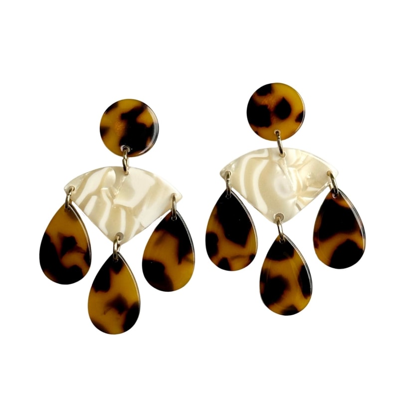 Thumbnail of Chandelier Drop Earrings In Toned Down image