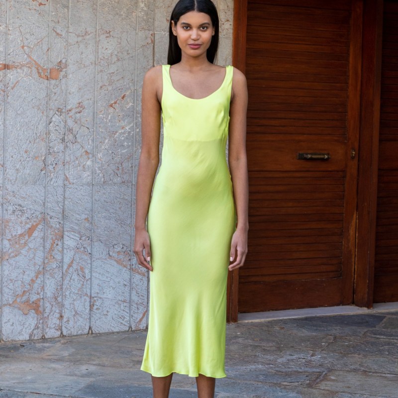 Thumbnail of Charlotte Midi Dress - Lime image