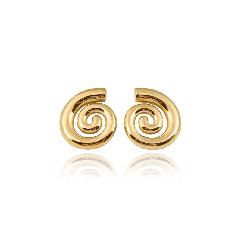 Thumbnail of Charm Gold Plated Statement Earrings image