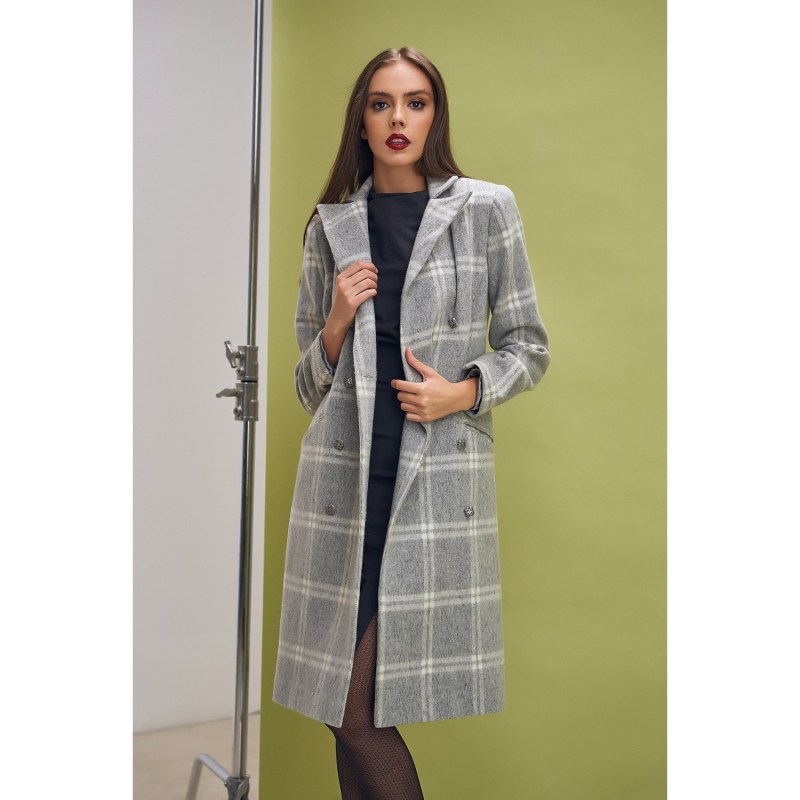 Thumbnail of Check Wool Chester Coat image