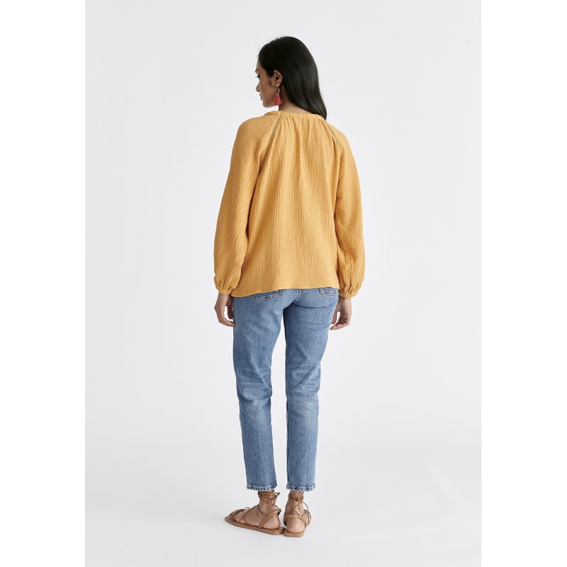 Thumbnail of Cheesecloth Peasant Blouse In Marigold image