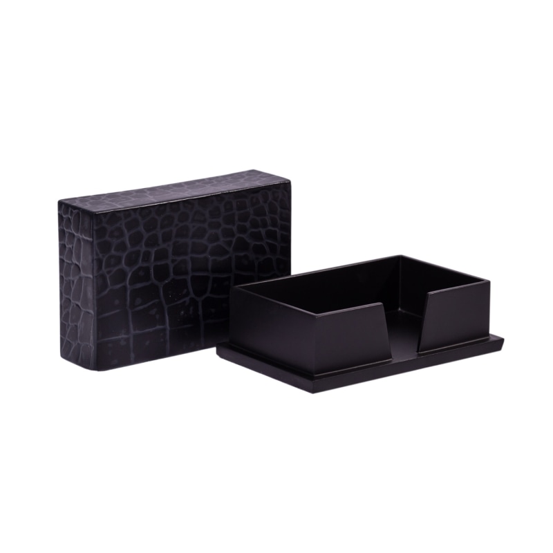 Thumbnail of Chelsea Business Card Holder - Croc Noir image