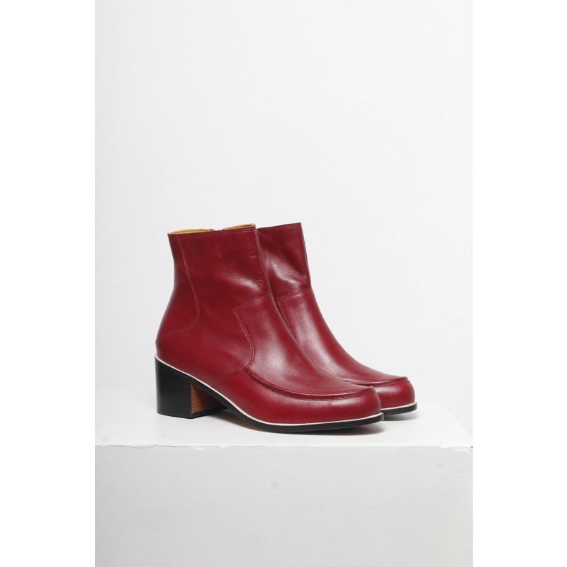 Thumbnail of Cher Dark Cherry Ankle Boots image