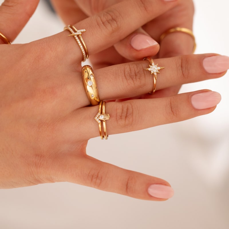 Halo stacking hot sale ring