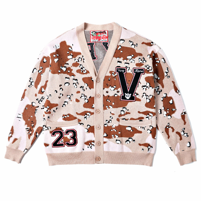 Long 2025 camo cardigan