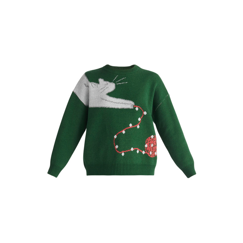 Christmas cat jumper discount