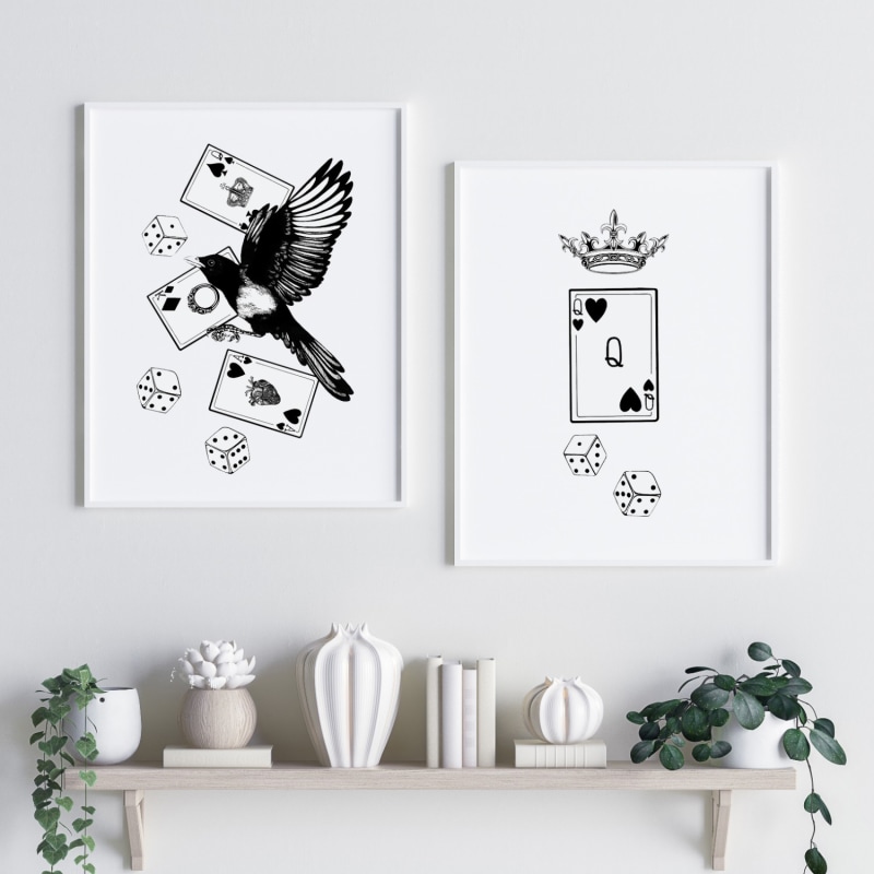 Thumbnail of 'Mysterious Magpie' - Fine Art Print A5 image