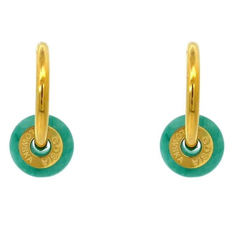 Thumbnail of Ciambella Mini - Green Agate Earrings image