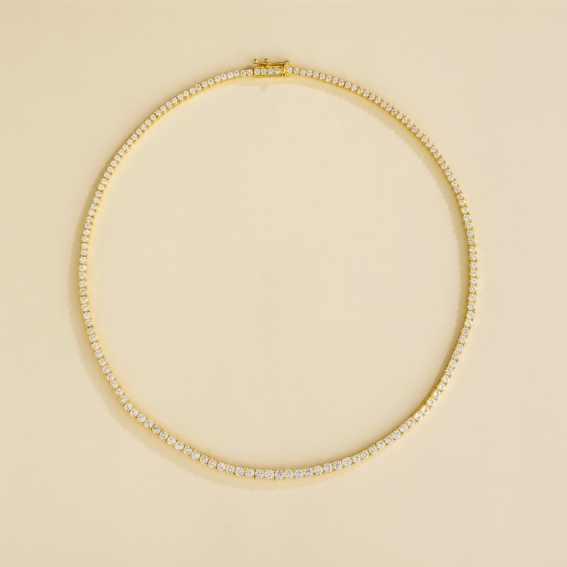 Thumbnail of Ciclo Gold Necklace Set With White Sapphire image