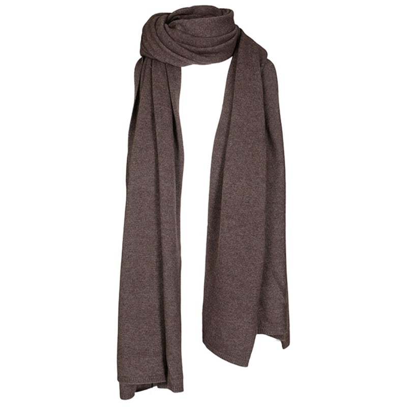 Grey Melange Oversized Cashmere Wool Scarf