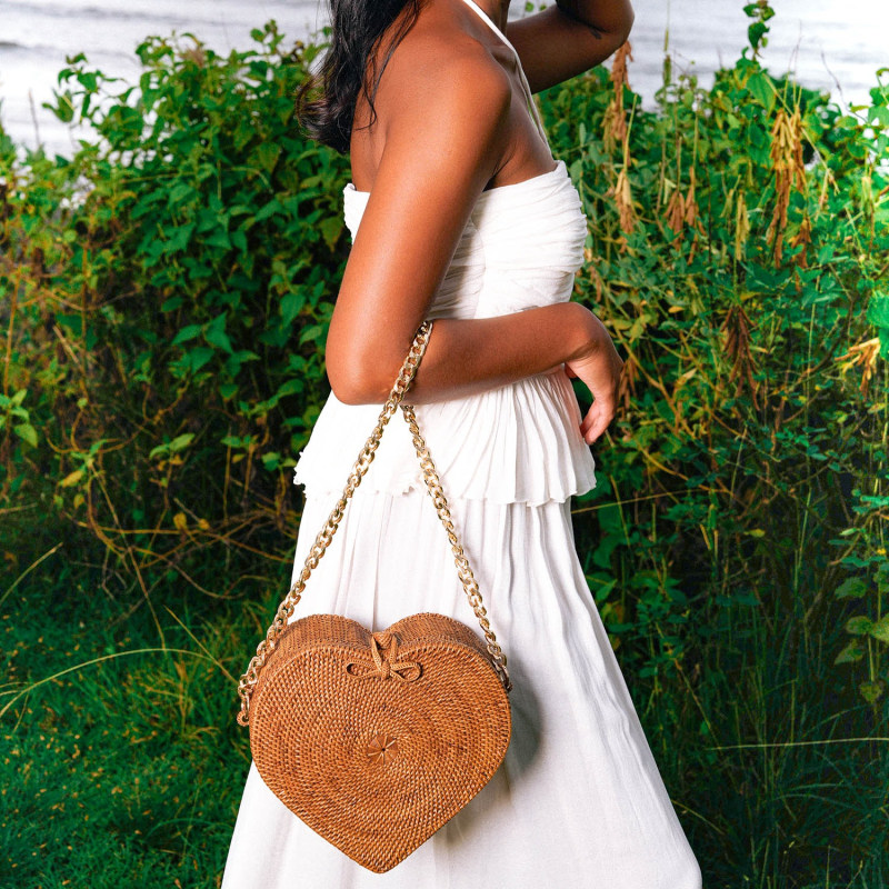 Thumbnail of Cinta Atta Rattan Shoulder Bag In Natural Brown image