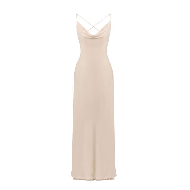 Citadel Slip Midi Dress With Ruffle Hem | Lily Phellera | Wolf & Badger