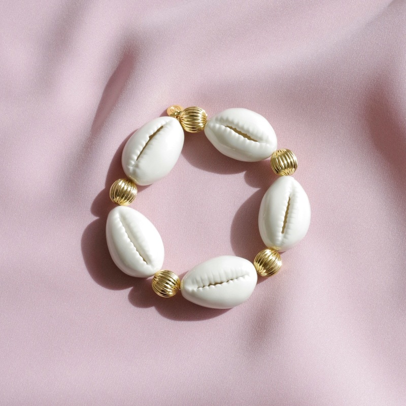 Thumbnail of Porcelain Cowrie Shell Stretch Bracelet image