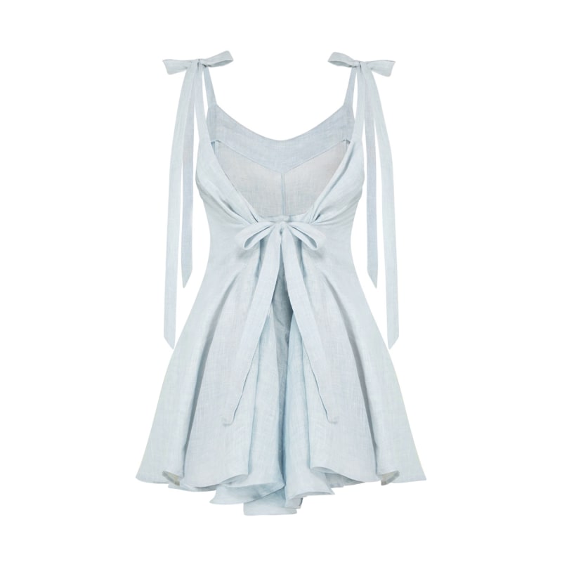 Thumbnail of Kaya Mini Linen Dress In Glacier Blue image