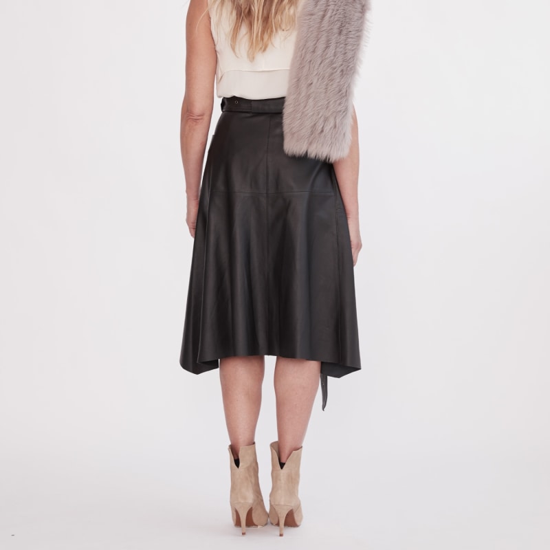 Thumbnail of Hudson High-Rise Skirt Black Leather image