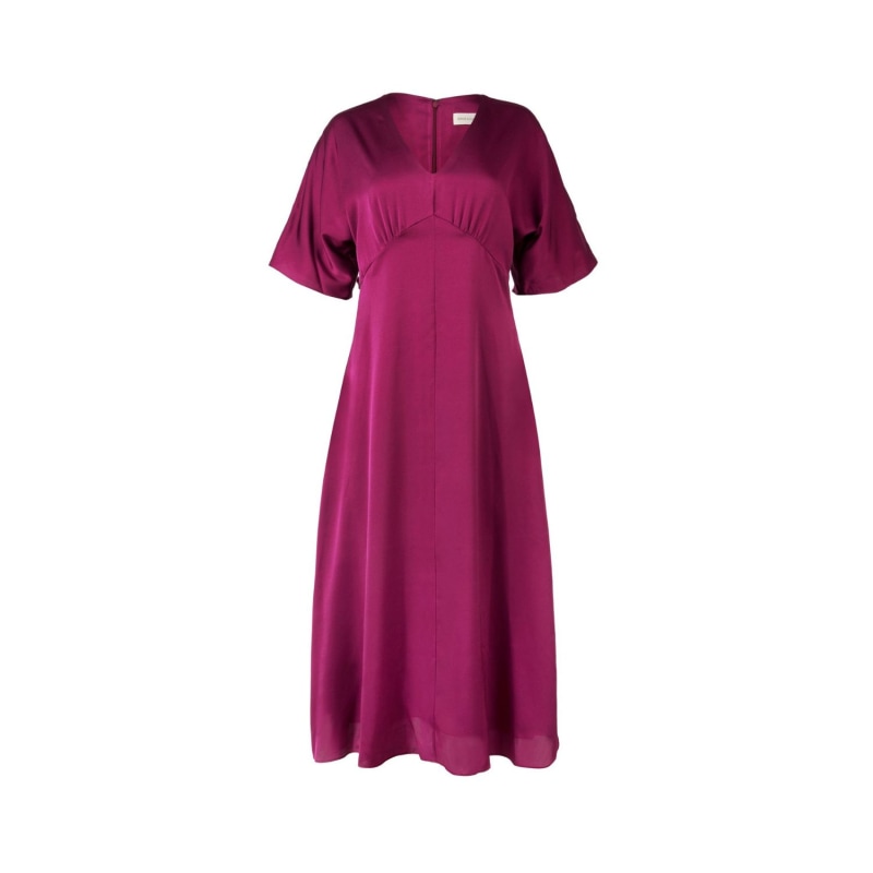 Thumbnail of Claire Short Sleeve V-Neck Party Dress Dress Ruby Pink image