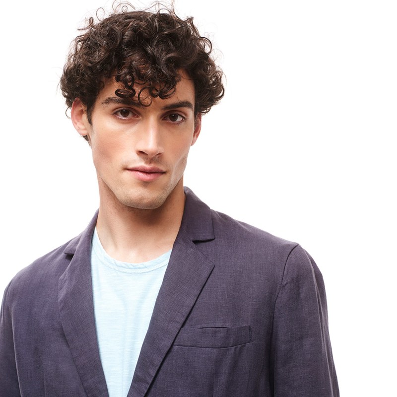 Black Pure Linen Jacket