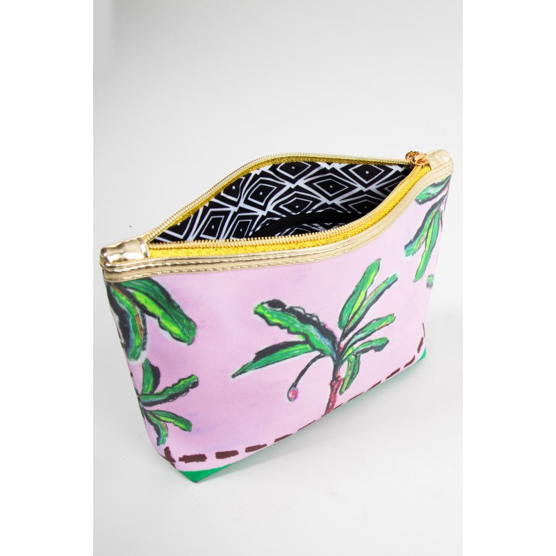 Thumbnail of Classic Make Up Bag -Pink Palm image