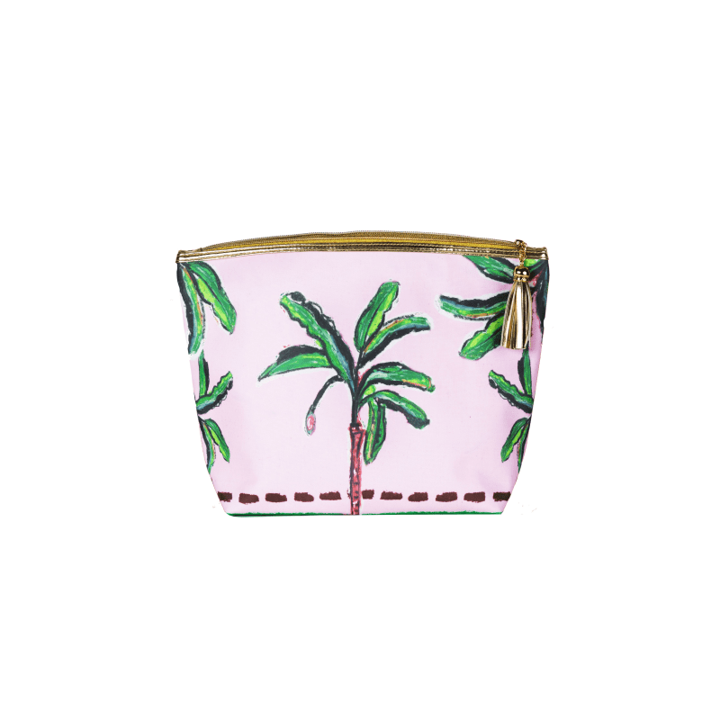 Thumbnail of Classic Make Up Bag -Pink Palm image