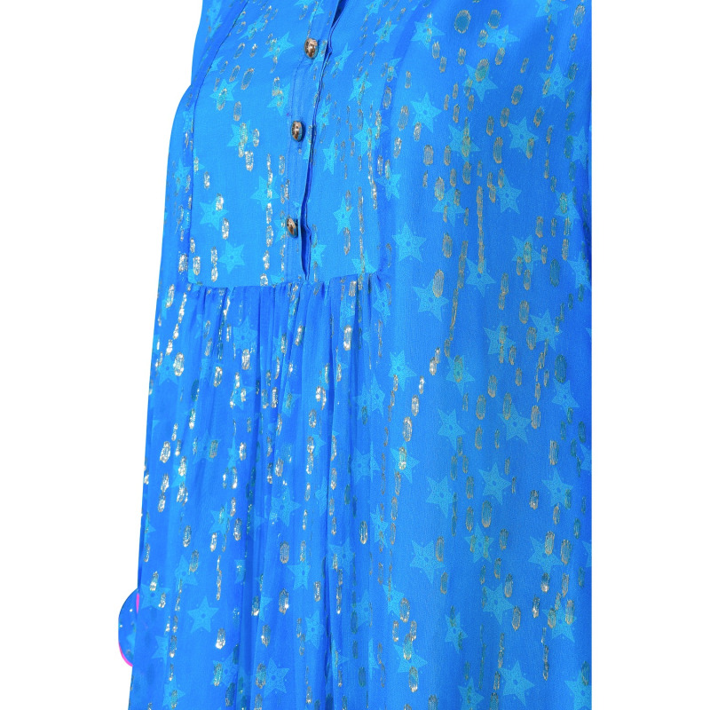 Thumbnail of Claude Dress Blue Moroccan Star Print image