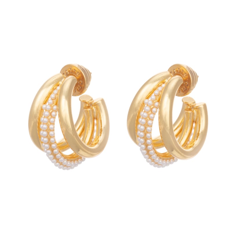 Thumbnail of Claw Earrings- Pearl image