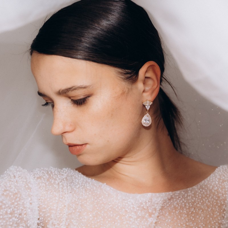 Thumbnail of Clémentine Zirconia Earrings image