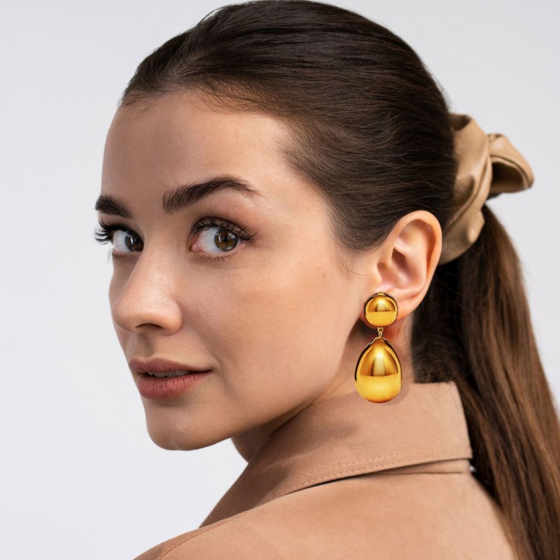 Clip on drop hot sale earrings