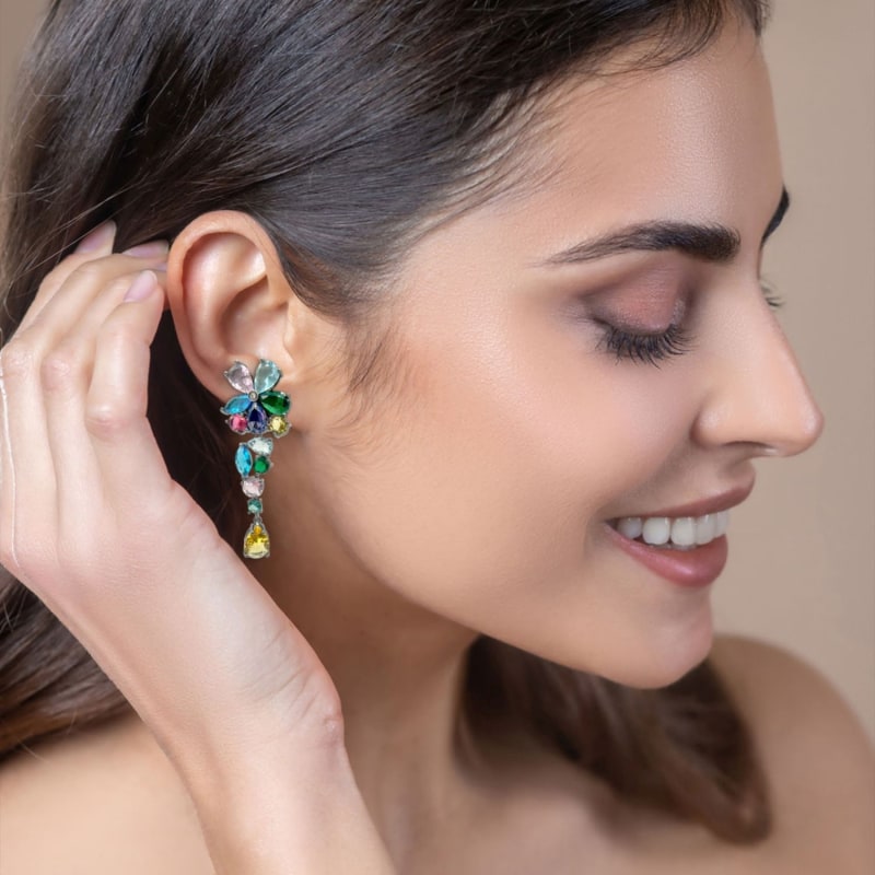 Clip on drop hot sale earrings
