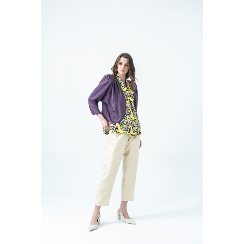 Thumbnail of Purple Jacket With Signature Print Bands image