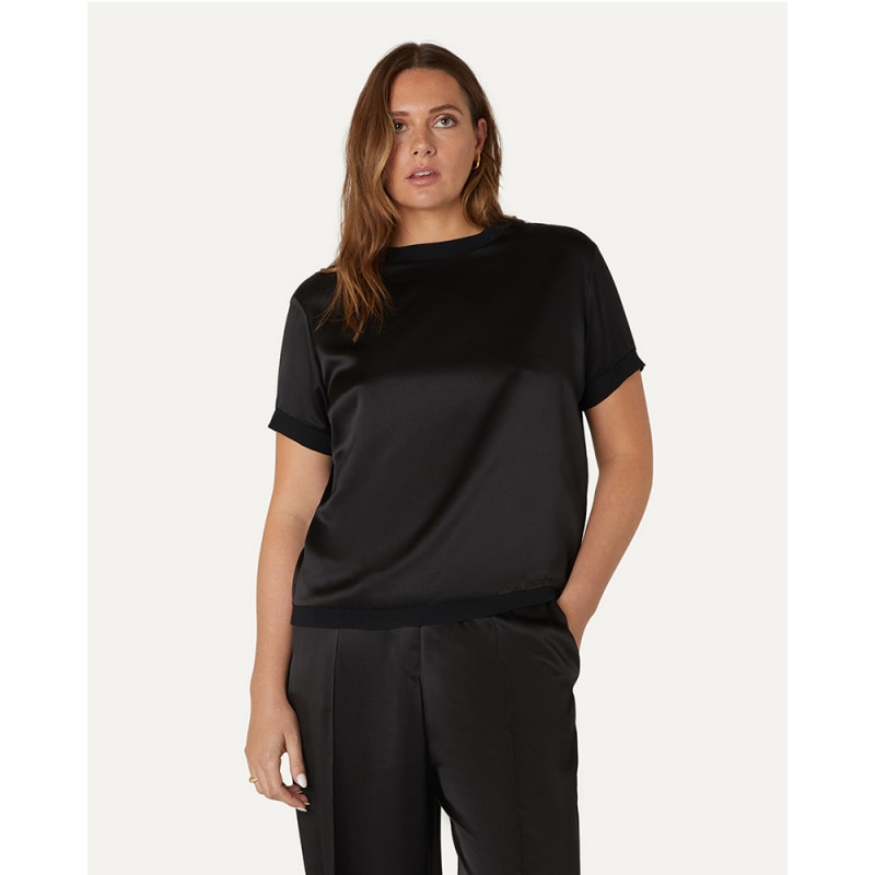 Thumbnail of Cloe Silk T-Shirt - Onyx image