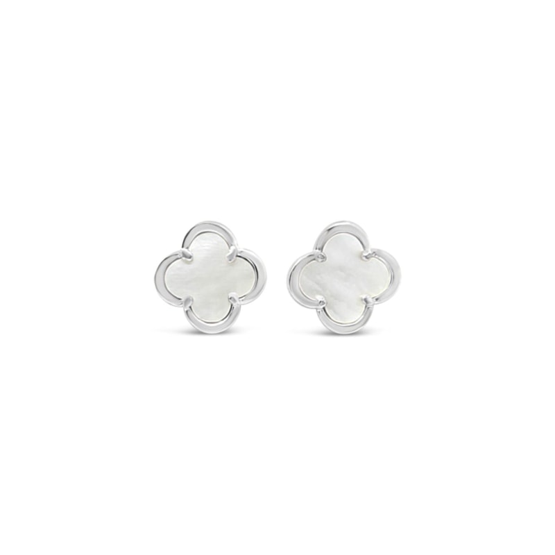 Thumbnail of Clover Stud Earring Twelve Mm -Mother Of Pearl image