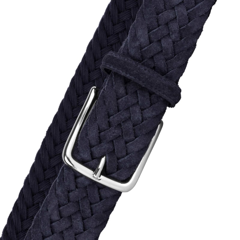 Thumbnail of Braided Suede Belt Blue Alfredo image