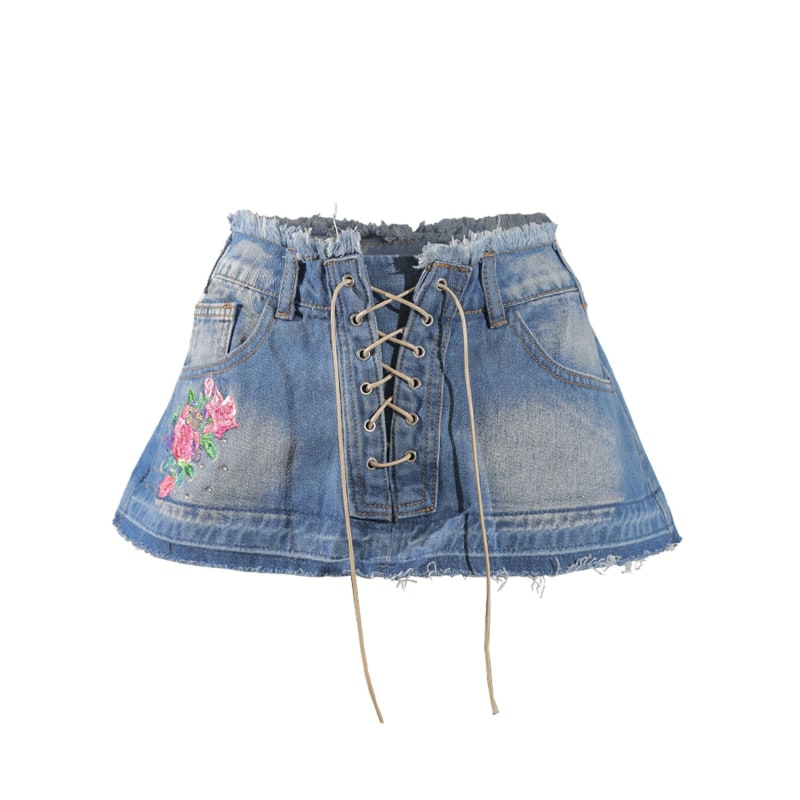 Thumbnail of Lol 'Dump Him' Denim Skirt image