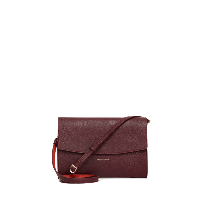 Wine coloured clutch bag on sale