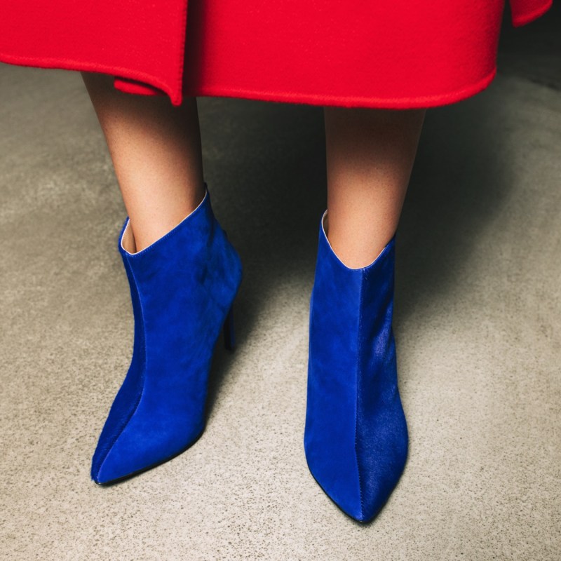 Electric blue booties store