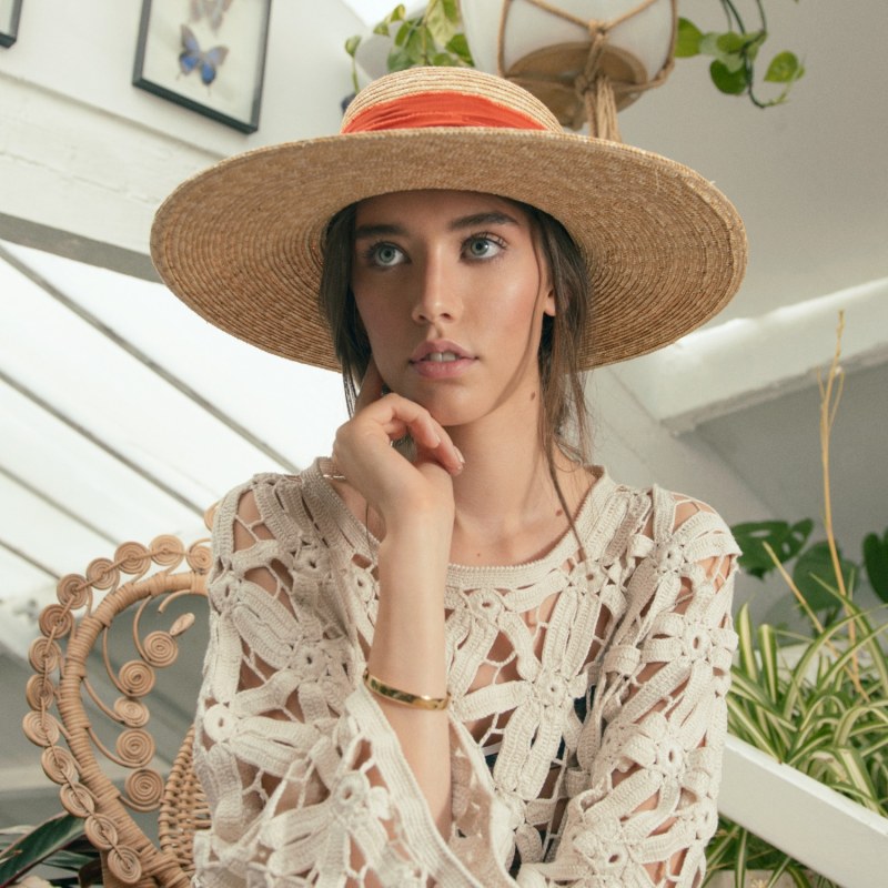 Thumbnail of Wide Brim Boater Straw Hat image