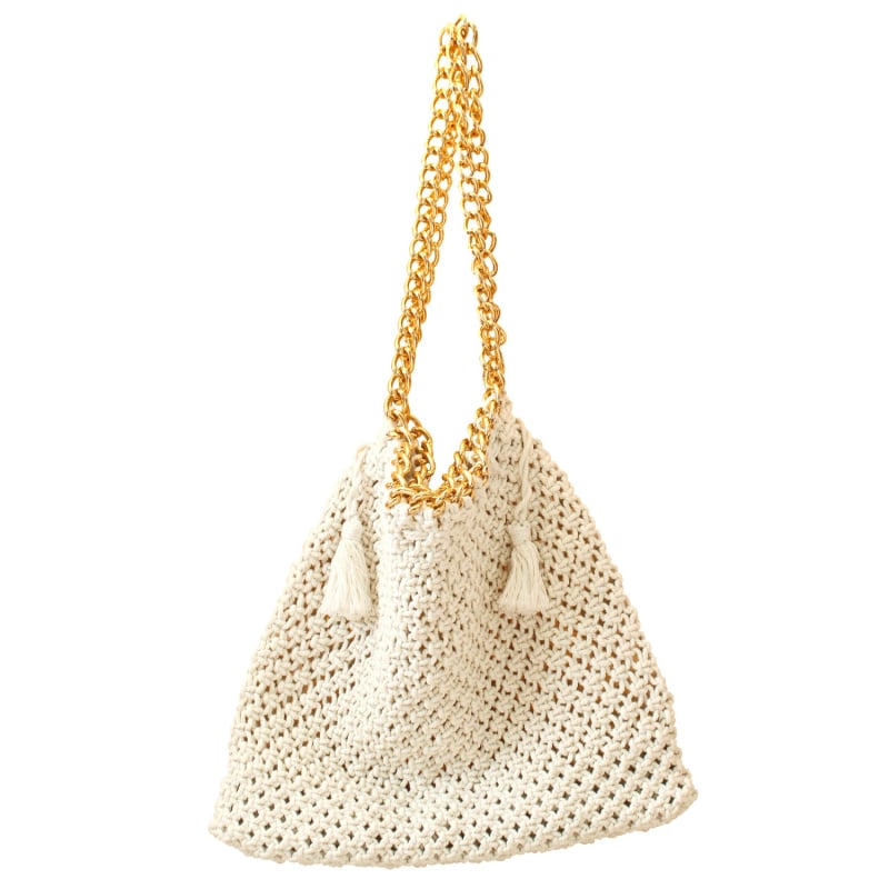 Thumbnail of Colette Macrame Beach Bag In Off-White image