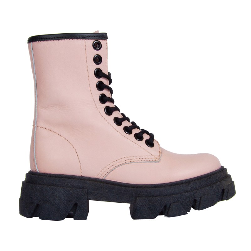 Pink military boots store