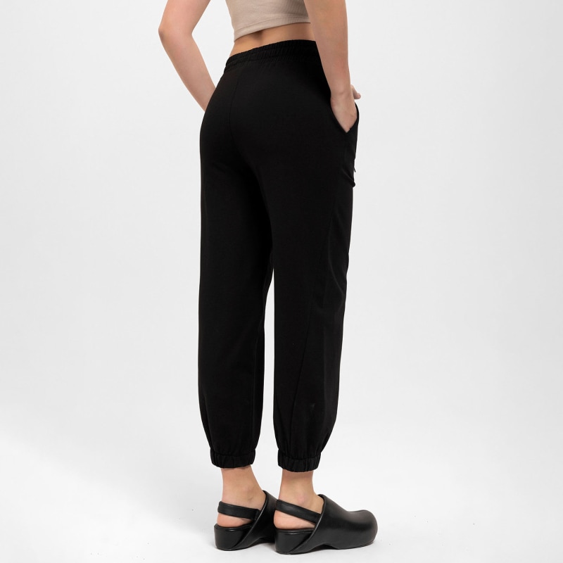 Thumbnail of Comfort Fit Pants With Pleated Ankles In Black image