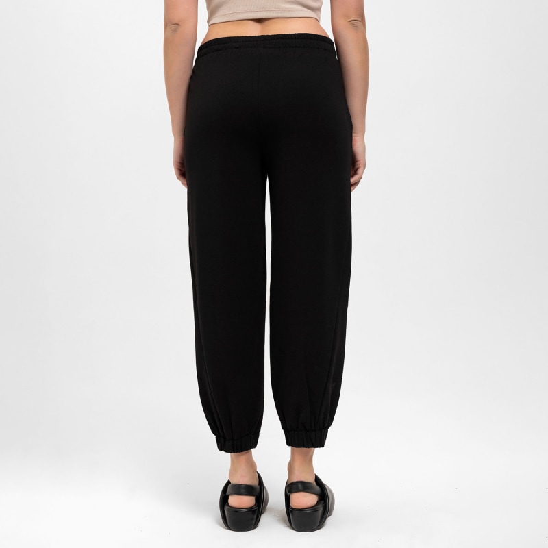 Thumbnail of Comfort Fit Pants With Pleated Ankles In Black image