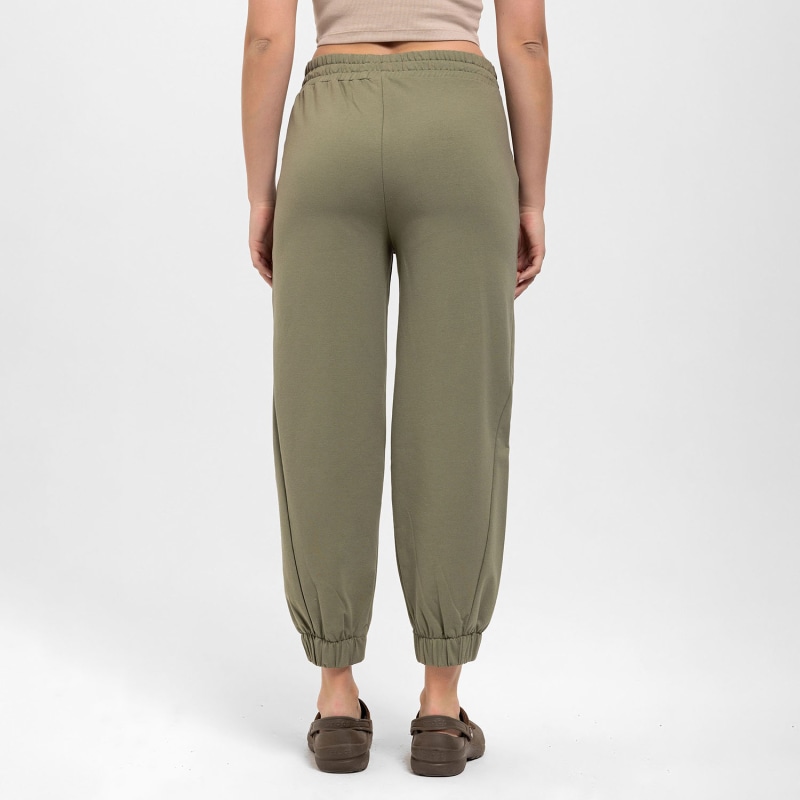 Thumbnail of Comfort Fit Pants With Pleated Ankles In Khaki image