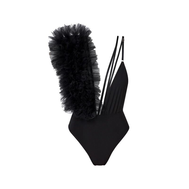 HIGH NECK TULLE BODYSUIT