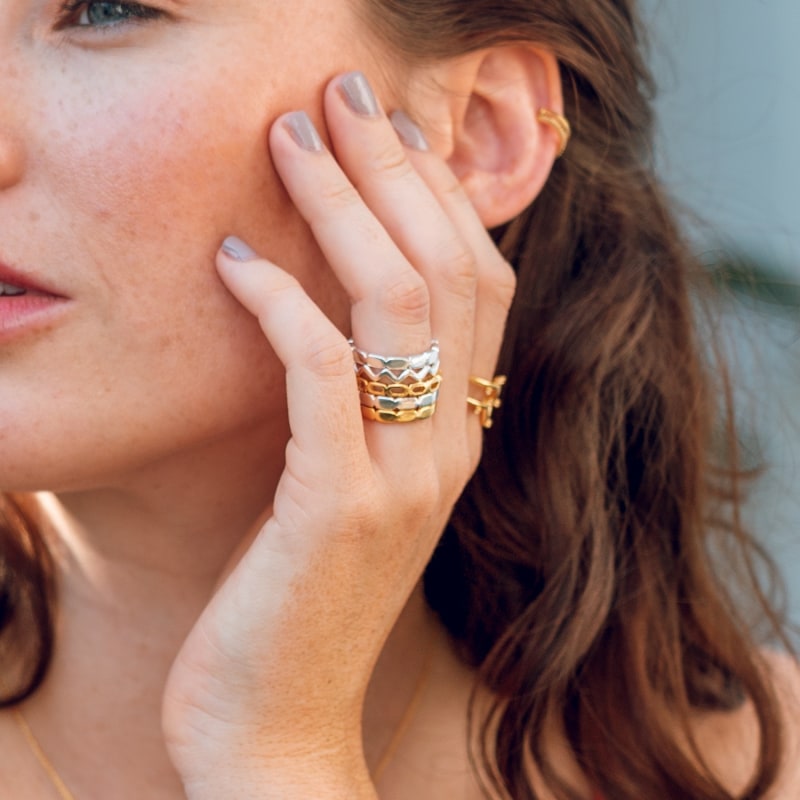 Thumbnail of Gold Stacking Ring Ziggy image