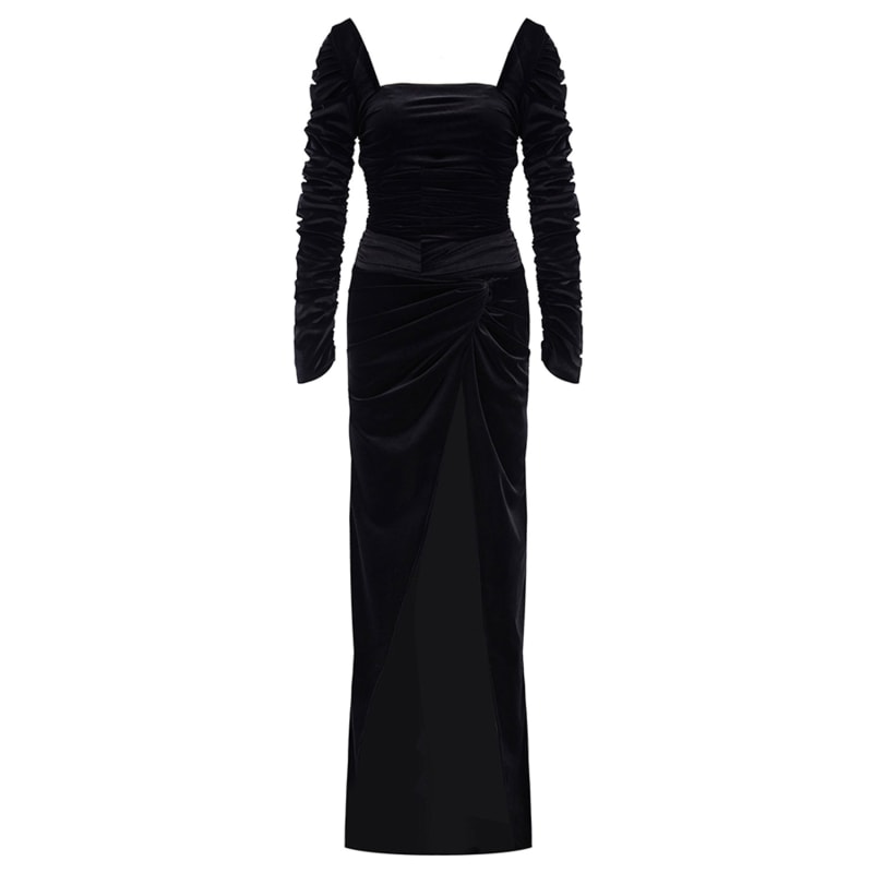 Thumbnail of Contessa Dress In Velvet Black image