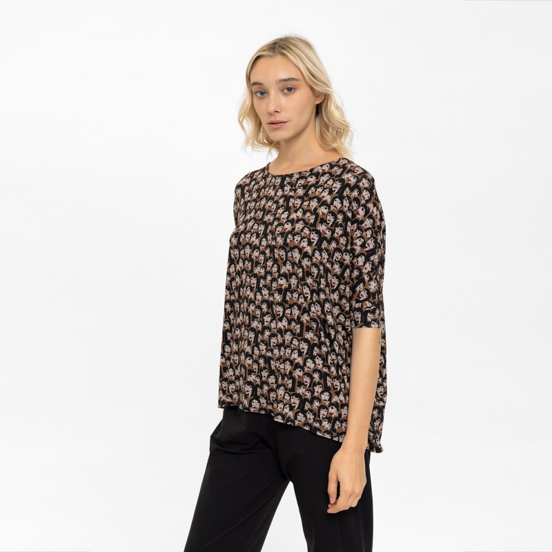 Thumbnail of Cool Face Girls Print Oversize Blouse image