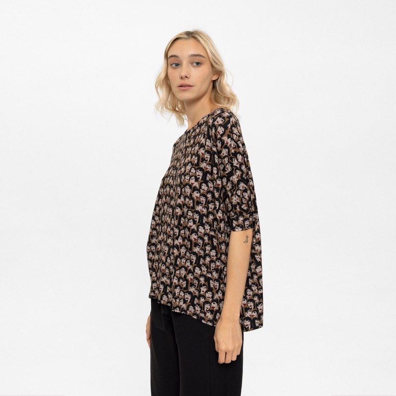 Thumbnail of Cool Face Girls Print Oversize Blouse image